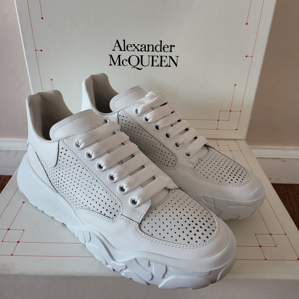Alexander McQueen White Athletic Shoes - Picture 4 of 11